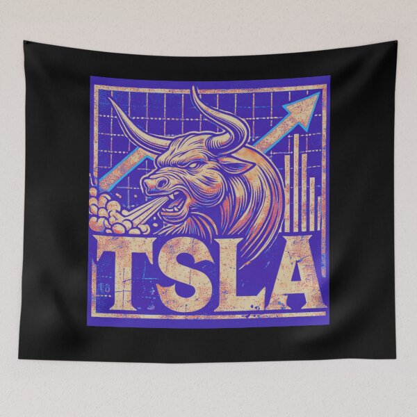 Item preview, tesla Stock Investor EV Market Bull Run Trading Design designed and sold by TEEJAMBOREE.