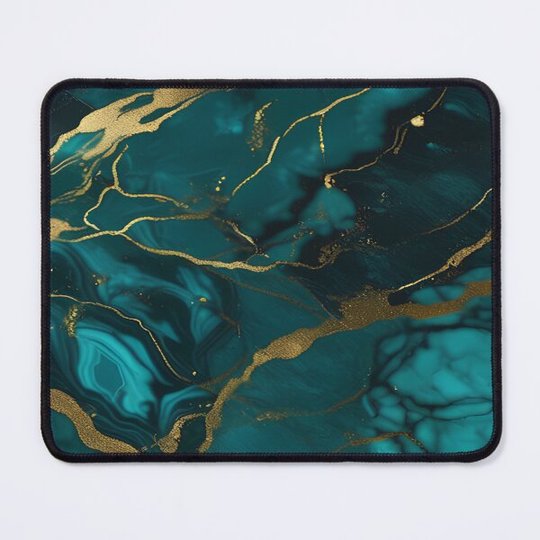 Item preview, Dark Teal Marble Texture with Gold Flecks designed and sold by BirdsnStuff.