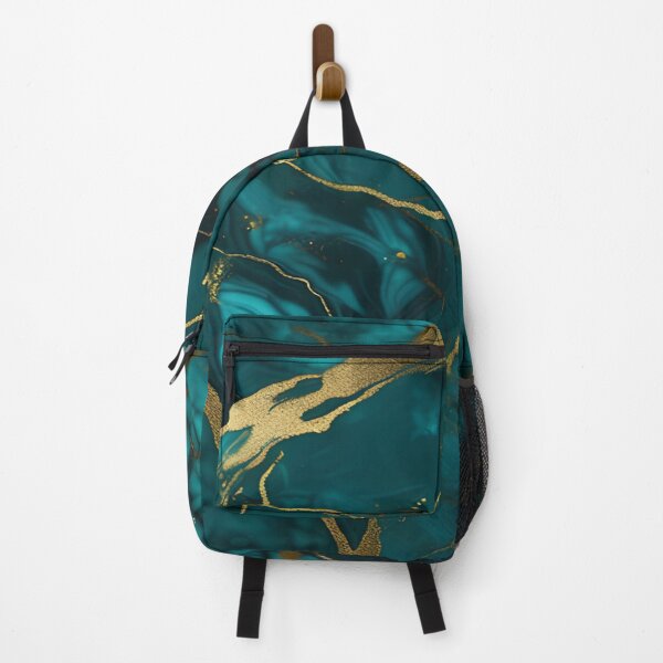 Item preview, Dark Teal Marble Texture with Gold Flecks designed and sold by BirdsnStuff.
