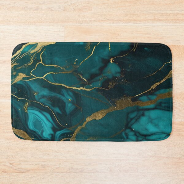 Item preview, Dark Teal Marble Texture with Gold Flecks  designed and sold by BirdsnStuff.