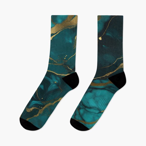 Item preview, Dark Teal Marble Texture with Gold Flecks  designed and sold by BirdsnStuff.