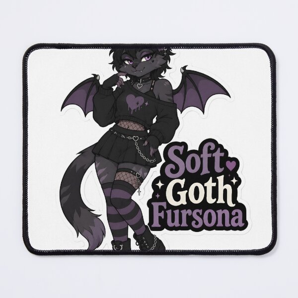 Item preview, Soft Goth Fursona Cute Dark Furry designed and sold by Furrenzy.