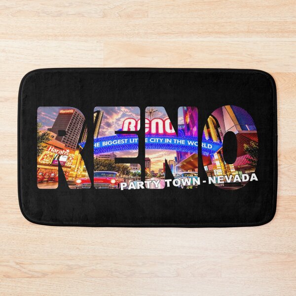 Item preview, RENO Party Town Nevada - USA Reno Arch and Casinos Lights Cars designed and sold by Adam Gormley.
