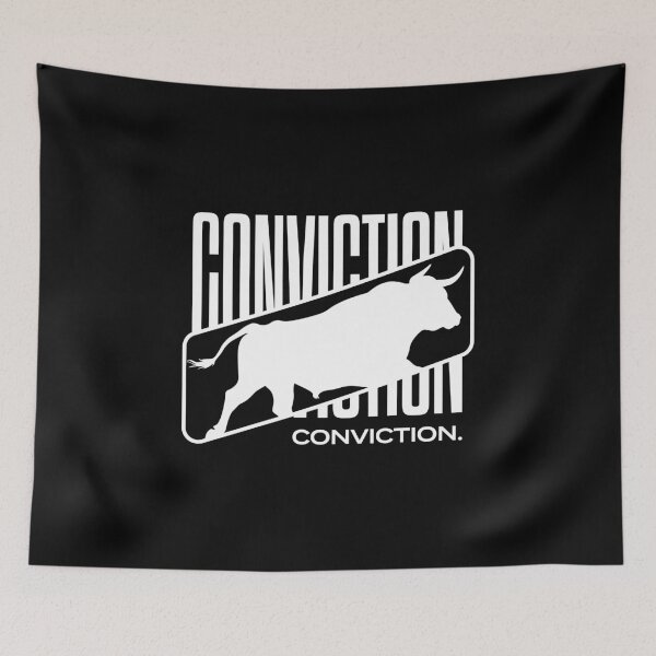 Item preview, Conviction Charging Bull Retro Brutalist Streetwear designed and sold by BRINGOO.