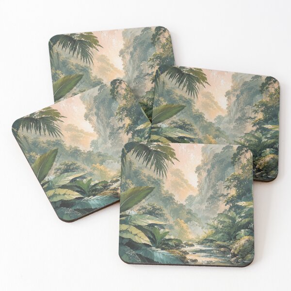 Item preview, Lush Jungle River Painting designed and sold by SaryaSmyth19.