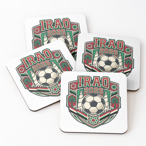 Item preview, Iraq 2026 Retro Football Fan Crest designed and sold by Saq2000.