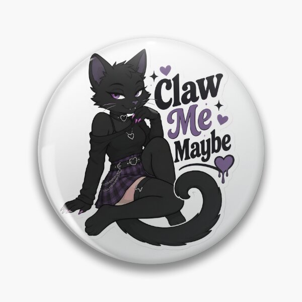 Item preview, Claw Me Maybe Flirty Black Cat Furry designed and sold by Furrenzy.