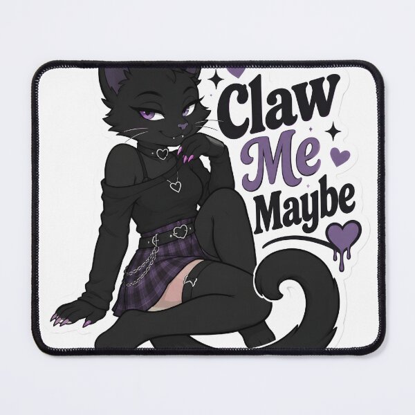 Item preview, Claw Me Maybe Flirty Black Cat Furry designed and sold by Furrenzy.