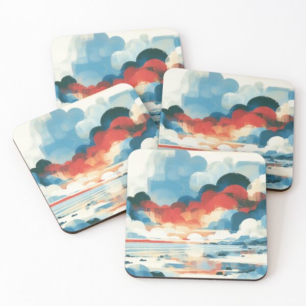 Item preview, Crimson Clouds Over Quiet Waters designed and sold by Dusk Atelier.