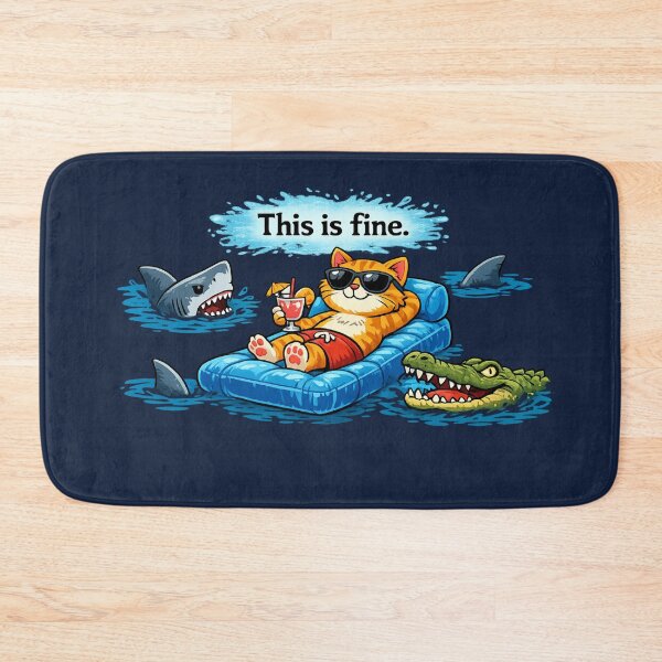 Item preview, This is fine - male cat designed and sold by LaffinLair.