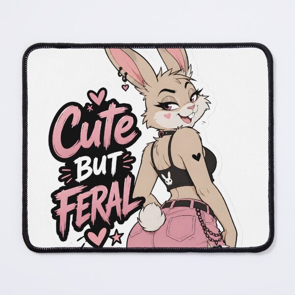 Item preview, Cute But Feral Bunny Furry Mood designed and sold by Furrenzy.