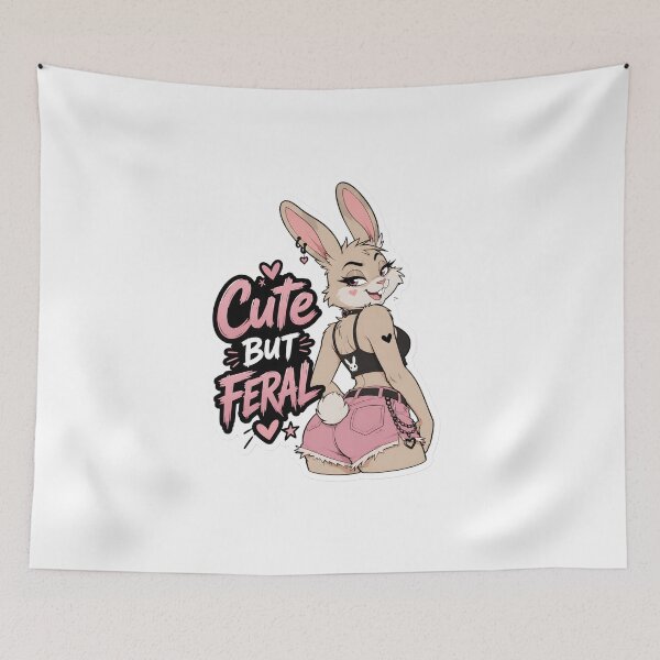 Item preview, Cute But Feral Bunny Furry Mood designed and sold by Furrenzy.