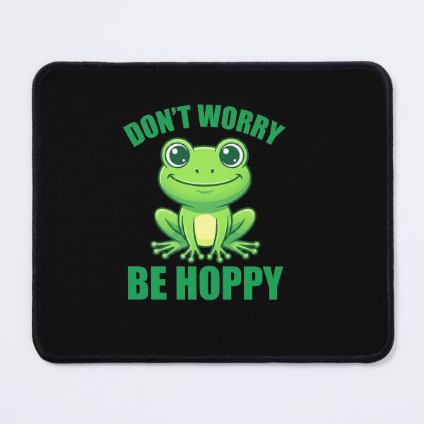 Item preview, Don’t Worry Be Hoppy Cute Frog Positive Quote Art Men Women designed and sold by MiALopezArt.