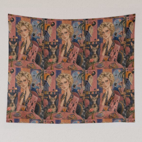 Item preview, Beautiful girl with a cat. designed and sold by Natalia-Vlad.