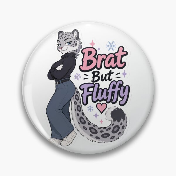 Item preview, Brat But Fluffy Snow Leopard Furry designed and sold by Furrenzy.