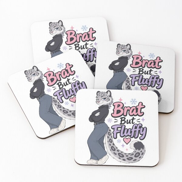 Item preview, Brat But Fluffy Snow Leopard Furry designed and sold by Furrenzy.