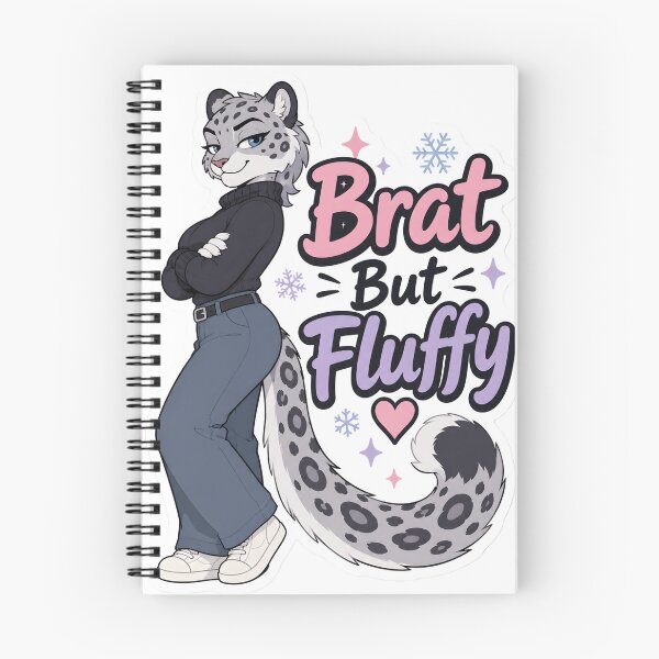 Item preview, Brat But Fluffy Snow Leopard Furry designed and sold by Furrenzy.