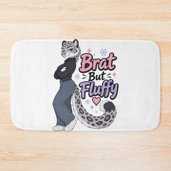 Item preview, Brat But Fluffy Snow Leopard Furry designed and sold by Furrenzy.