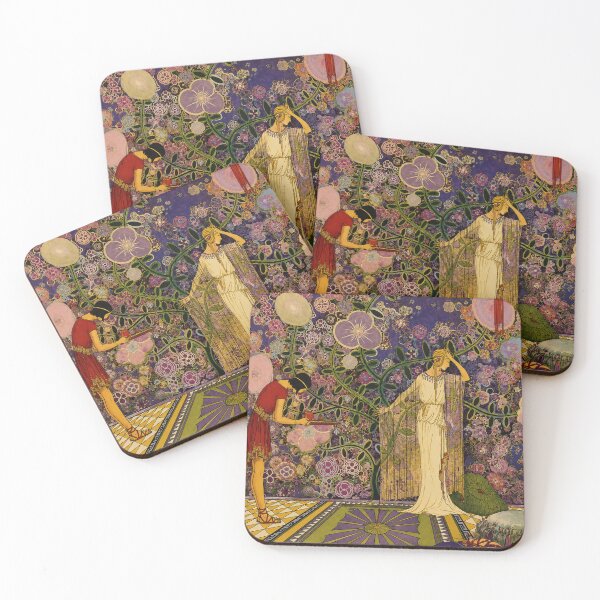 Item preview, Art Nouveau Floral Interior Illustration for Vintage Decor Lovers designed and sold by RickE.