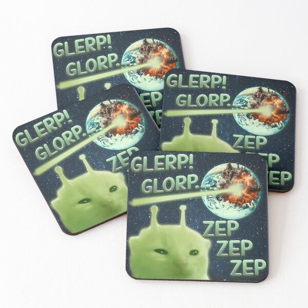 Item preview, Glorp Funny Alien Cat Brainrot Meme designed and sold by PherppaXz.