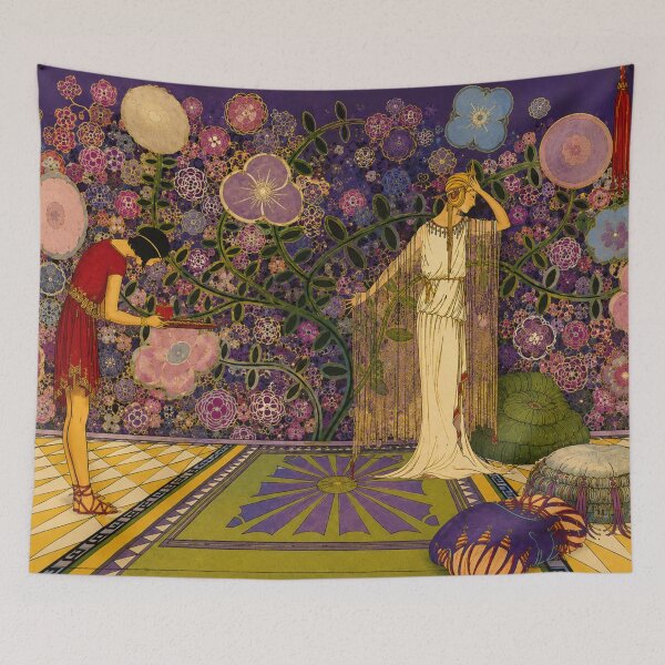 Item preview, Art Nouveau Floral Interior Illustration for Vintage Decor Lovers designed and sold by RickE.