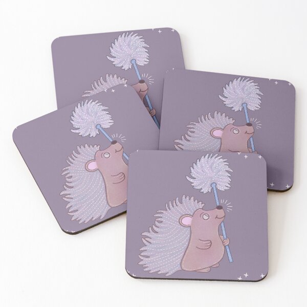 Item preview, Hedgehog and a Dandelion — Whimsical Folk Art Illustration Cute Hedgehog Art designed and sold by Whimsy Moth .