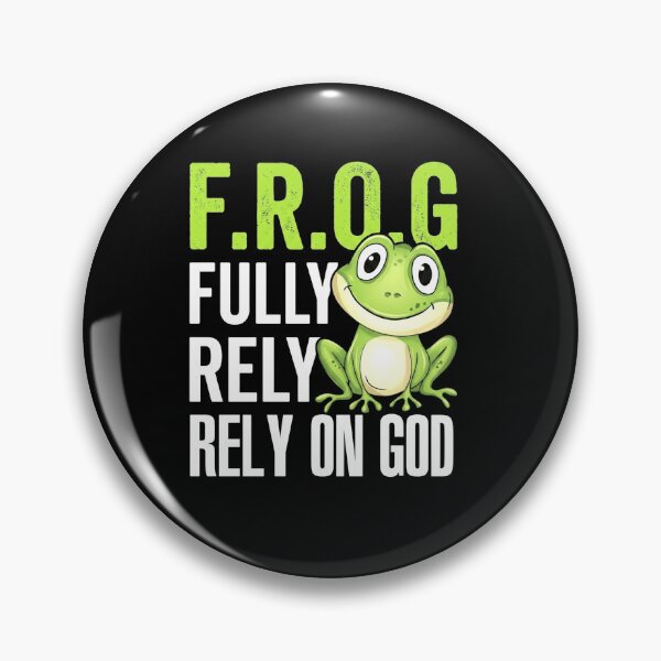 Item preview, F.R.O.G Fully Rely On God Christian Frog Design Men Women designed and sold by MiALopezArt.