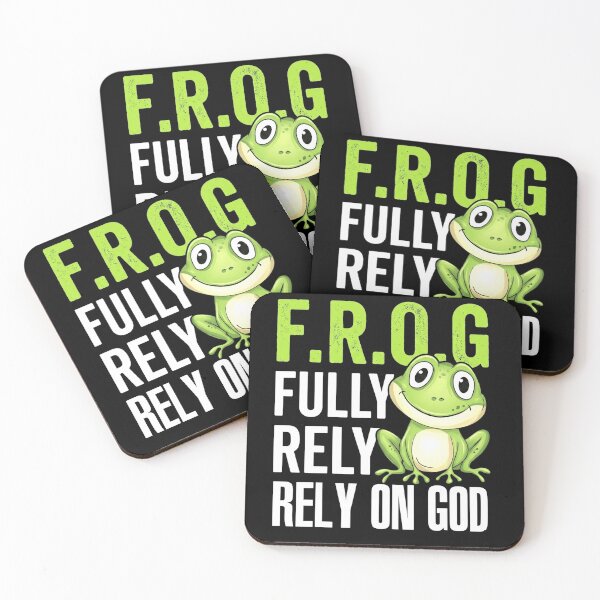 Item preview, F.R.O.G Fully Rely On God Christian Frog Design Men Women designed and sold by MiALopezArt.