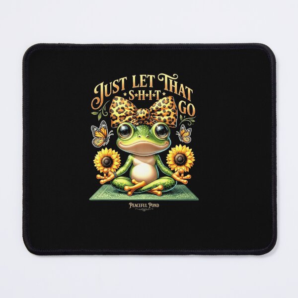 Item preview, Just Let That Shit Go Peaceful Frog Meditation Art designed and sold by MiALopezArt.