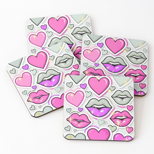 Item preview, Sage Green & Red Hearts and Lips Aesthetic Phone Cover designed and sold by Creativ_Design.