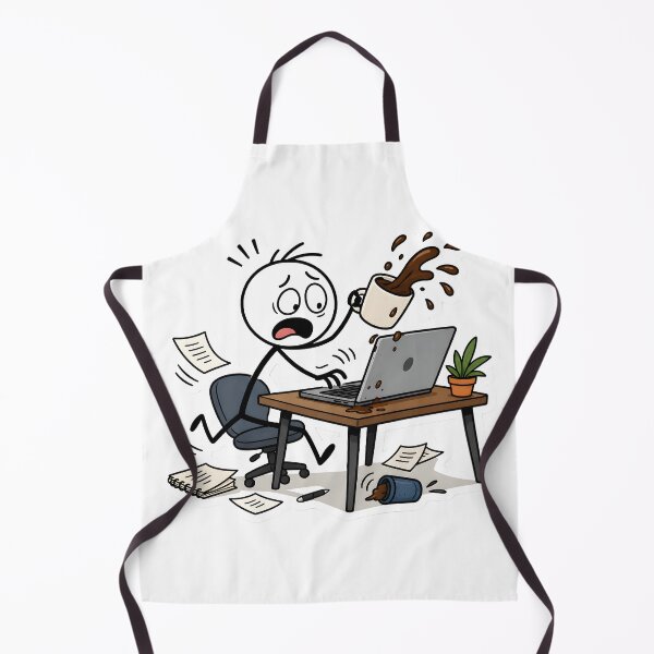 Item preview, Caffeine & Chaos Stickman Morning Routine designed and sold by StickyGuys.