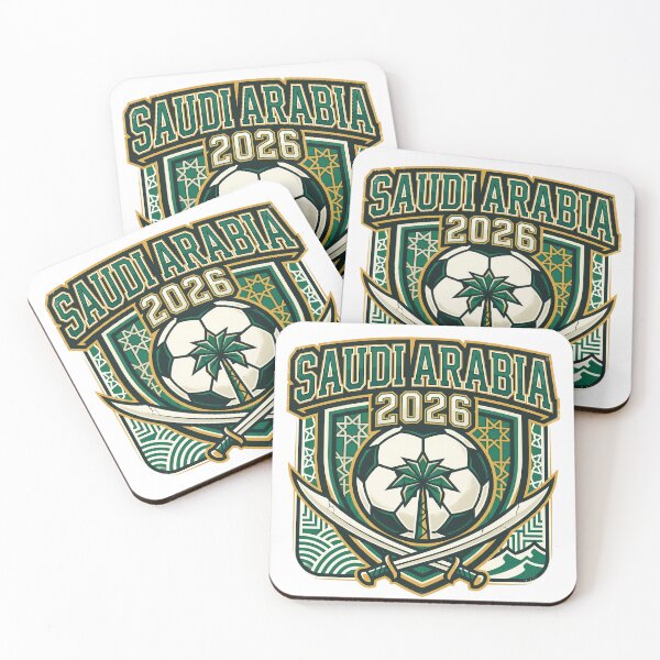 Item preview, Saudi Arabia 2026 Retro Football Fan Crest designed and sold by Saq2000.