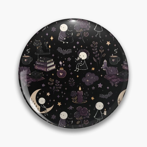 Item preview, Soft Goth Stickman Seamless Moon Pattern designed and sold by StickyGuys.