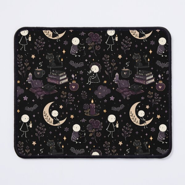 Item preview, Soft Goth Stickman Seamless Moon Pattern designed and sold by StickyGuys.