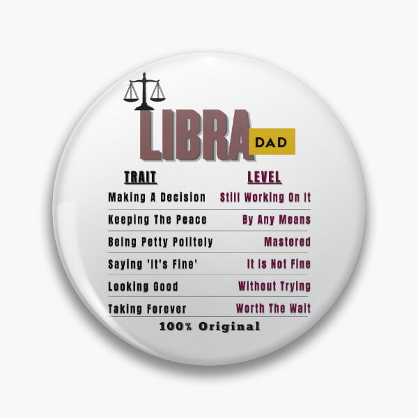 Item preview, Libra Dad Traits - Humorous Zodiac Father's Day Gift designed and sold by ZenWealthDesign.