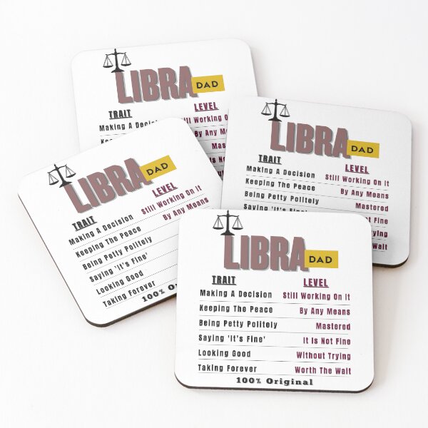 Item preview, Libra Dad Traits - Humorous Zodiac Father's Day Gift designed and sold by ZenWealthDesign.