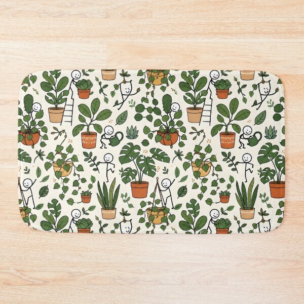 Item preview, Botanical Chaos Stickman Pattern with Succulents designed and sold by StickyGuys.