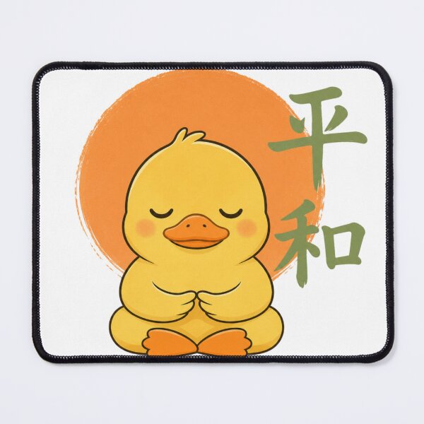 Item preview, Cute Zen Duck – Kawaii Meditating Duck Japanese Peace Art Gift designed and sold by QARVI.