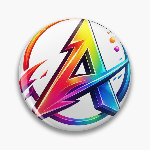 Item preview, Colorful Futuristic Letter A Logo | Modern Gaming Style Rainbow Design designed and sold by Pradeep  Chauhan.