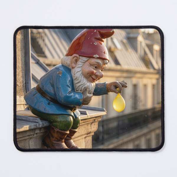 Item preview, Naughty Gnome Drops a Water Balloon designed and sold by Tridentulus.