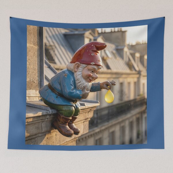 Item preview, Naughty Gnome Drops a Water Balloon designed and sold by Tridentulus.