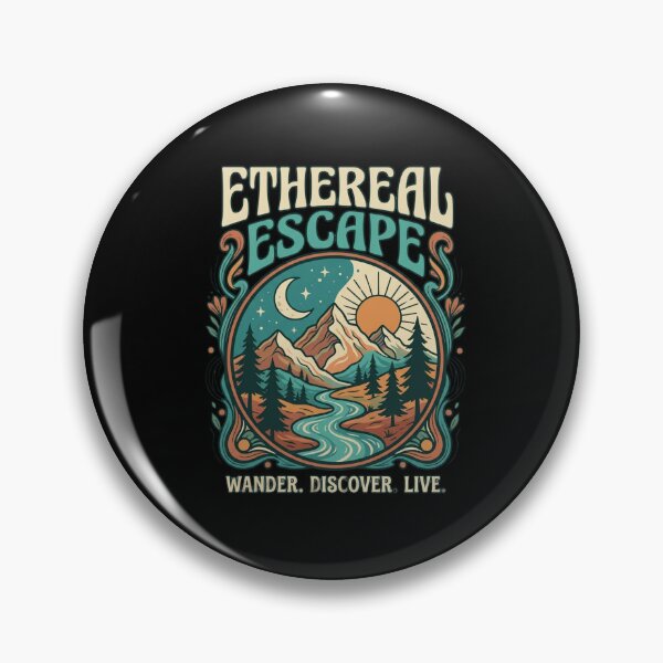 Item preview, Ethereal Escape Vintage Mountain Nature Wanderlust designed and sold by RoyalDeluxGo.