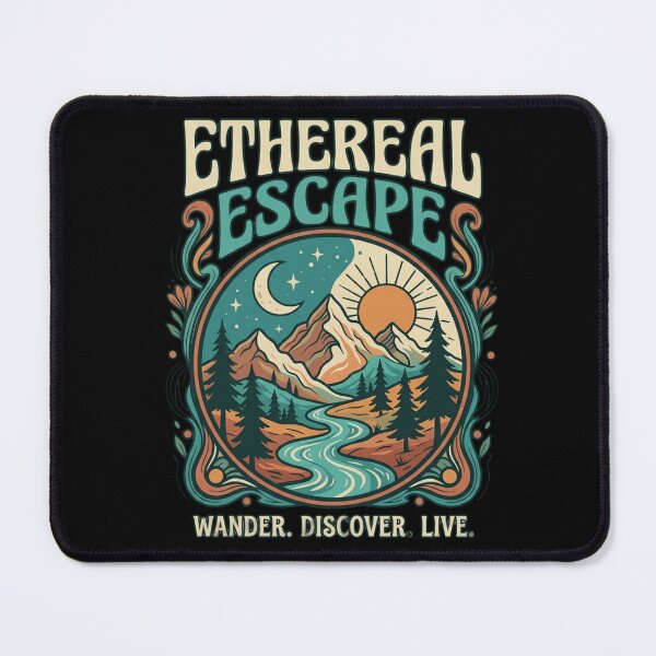 Item preview, Ethereal Escape Vintage Mountain Nature Wanderlust designed and sold by RoyalDeluxGo.