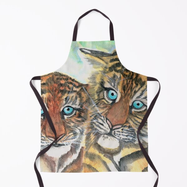 Item preview, Tiger cubs - watercolour painting designed and sold by AussiAllison.