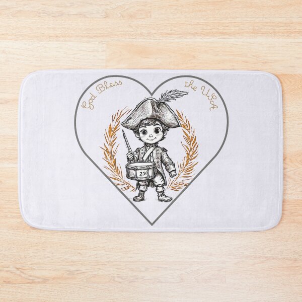 Item preview, Cute Patriotic Drummer Boy Heart - God Bless the USA  America 250 designed and sold by dcohea.