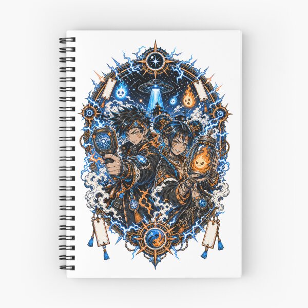 Item preview, Electric Occult Duo Anime Inspired Tattoo Flash Art designed and sold by oddpawstudio.