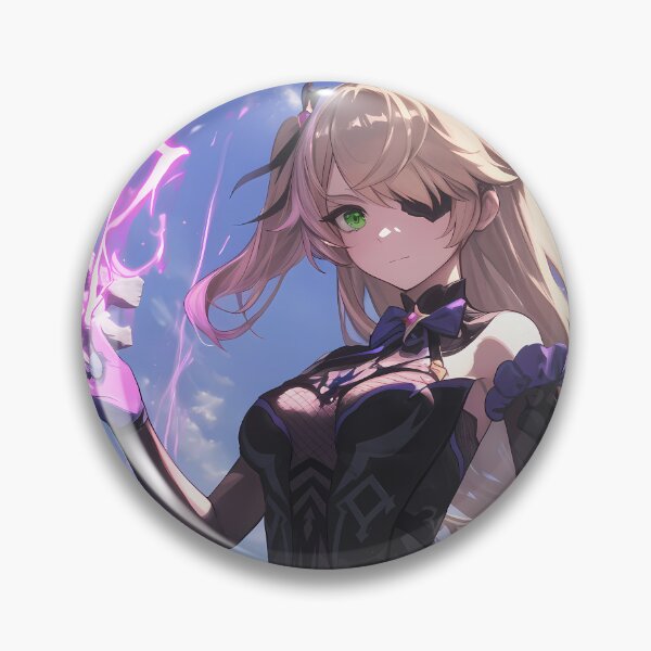 Item preview, Fischl Genshin Impact Purple Lightning Gothic Waifu designed and sold by 108Recordings.