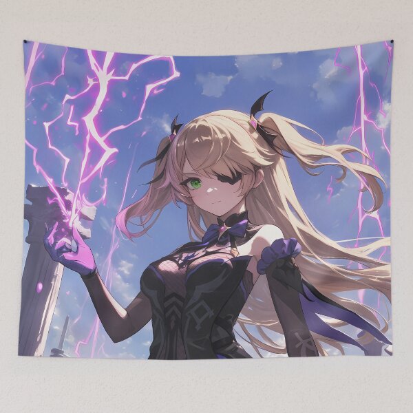 Item preview, Fischl Genshin Impact Purple Lightning Gothic Waifu designed and sold by 108Recordings.