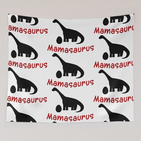Item preview, Mamasaurus outline,Red And Black, Dinosaur Pattern designed and sold by bubbley2021.