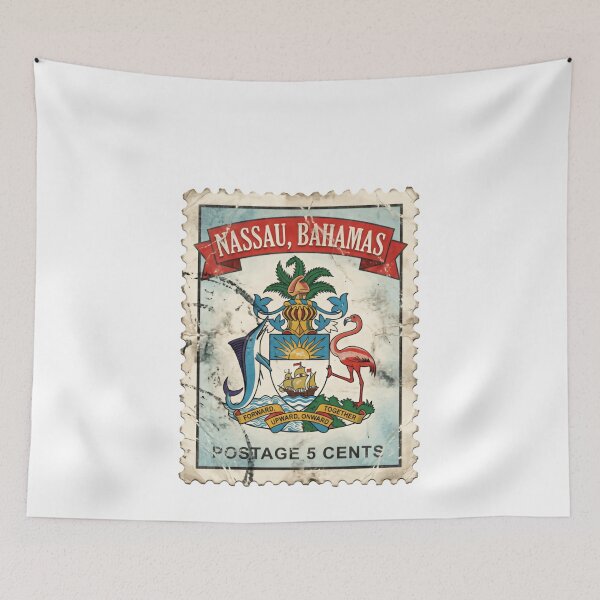 Item preview, Nassau Bahamas Postage 5 Cents Caribbean Travel Souvenir designed and sold by Simsimah26Parks.